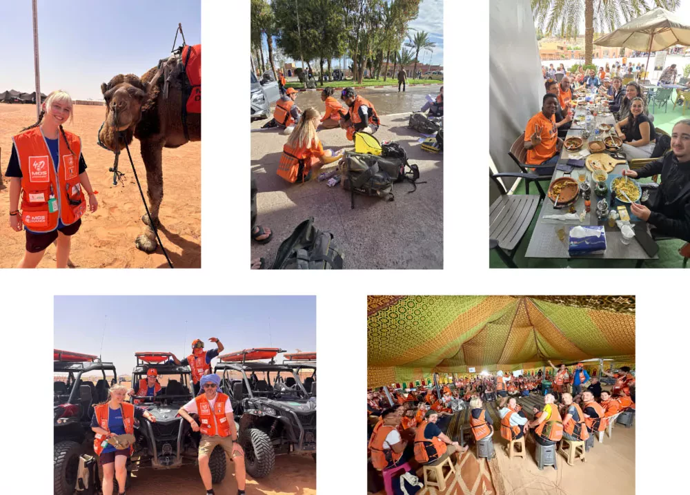 Montage photo souvenir des étudiant·es de La Source au Marathon des Sables 2026