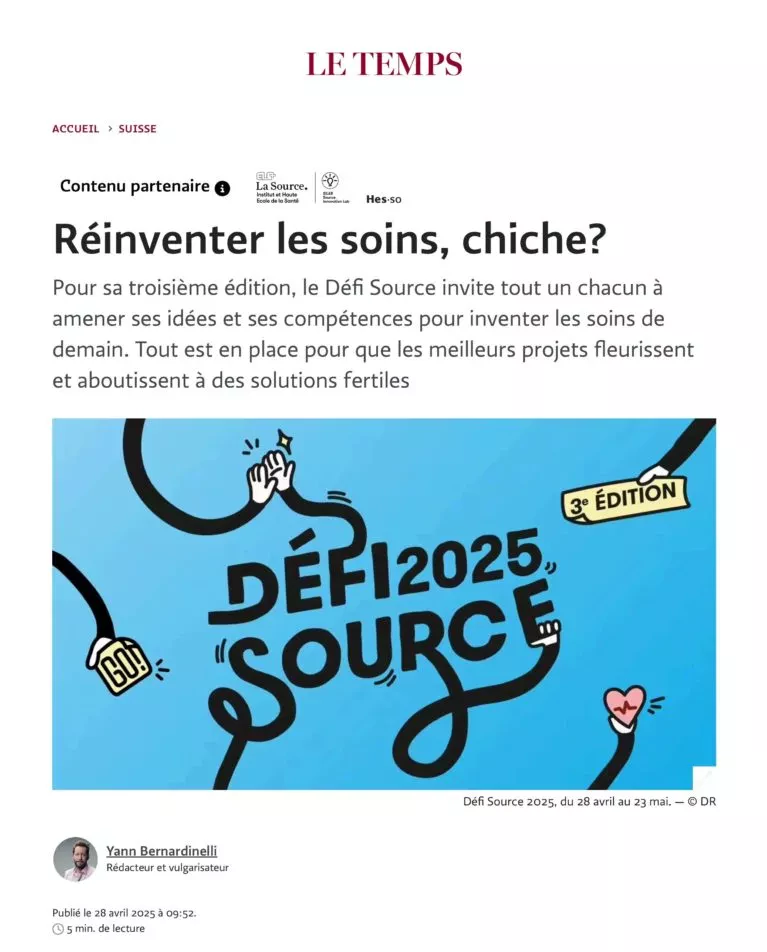 Article Le Temps Défi Source 2023