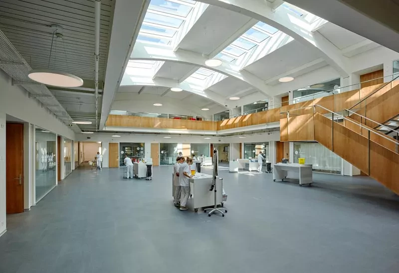 Vue d'ensemble de l'hôpital simulé de La Source