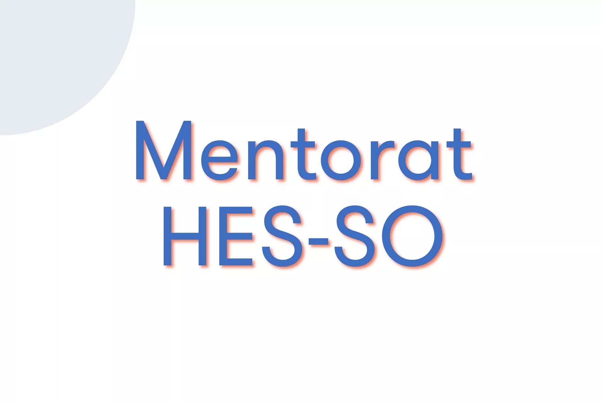 Programme de mentorat HES-SO